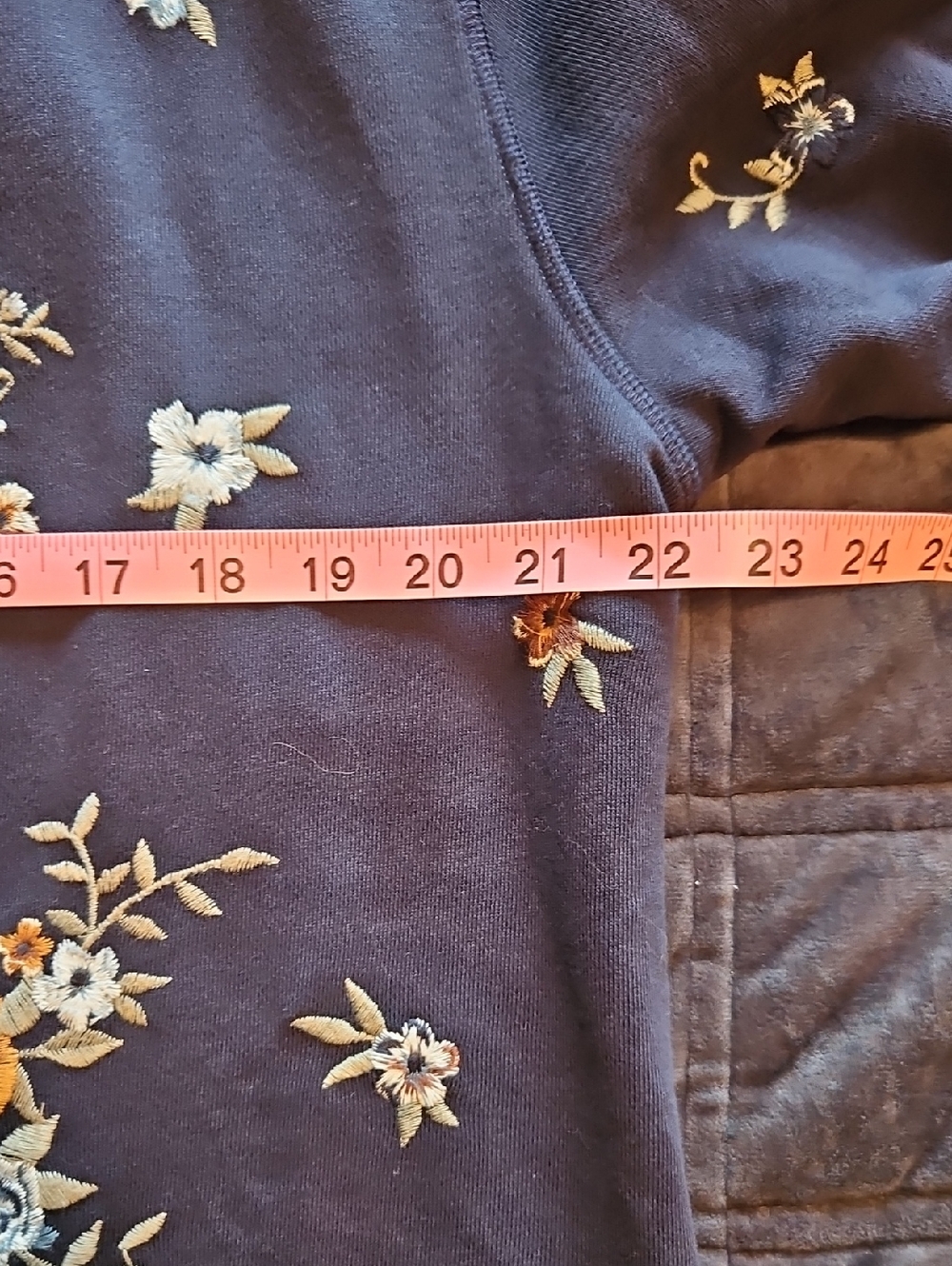 NWT DRIFTWOOD Navy Shelly Floral Embroidered Hooded Cardigan, XL, Eclectic - Picture 7 of 11